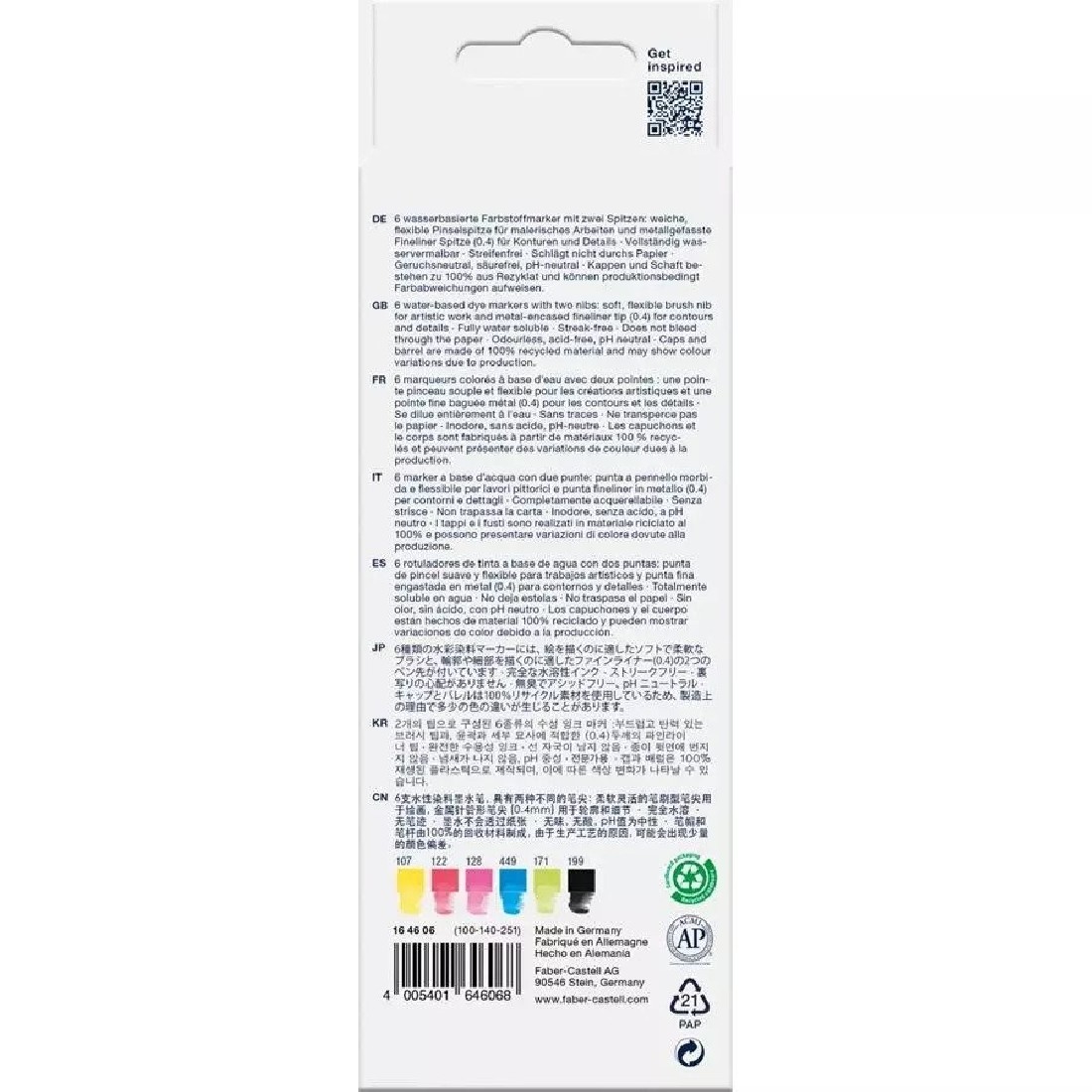 Faber Castell Goldfaber Aqua Dual Marker wallet of 6 164606