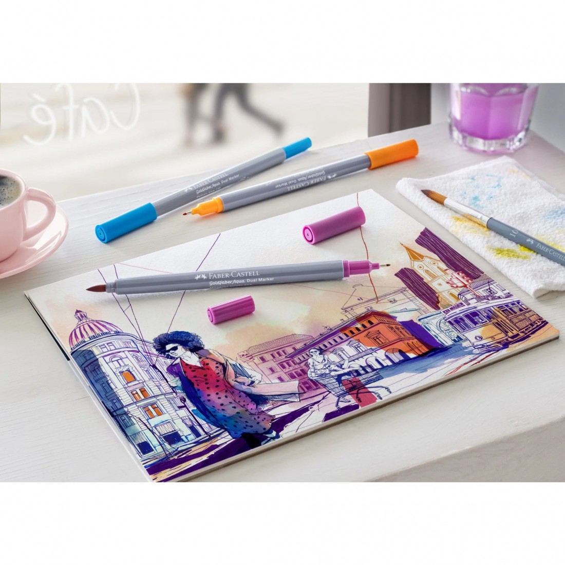 Faber Castell Goldfaber Aqua Dual Marker wallet of 6 164606