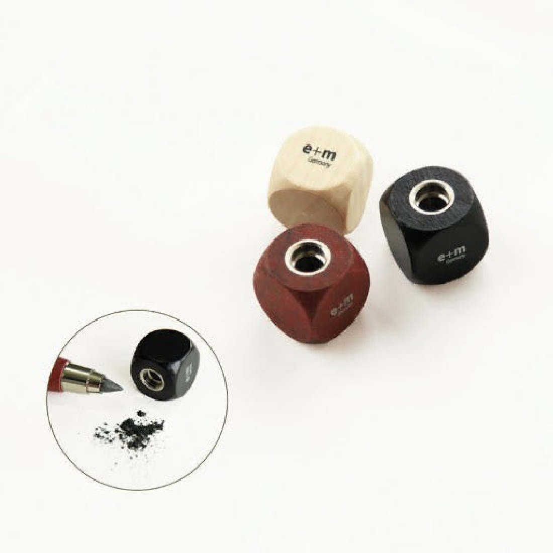 e+m cube sharpener for leads 5,5mm 2881-10 maple