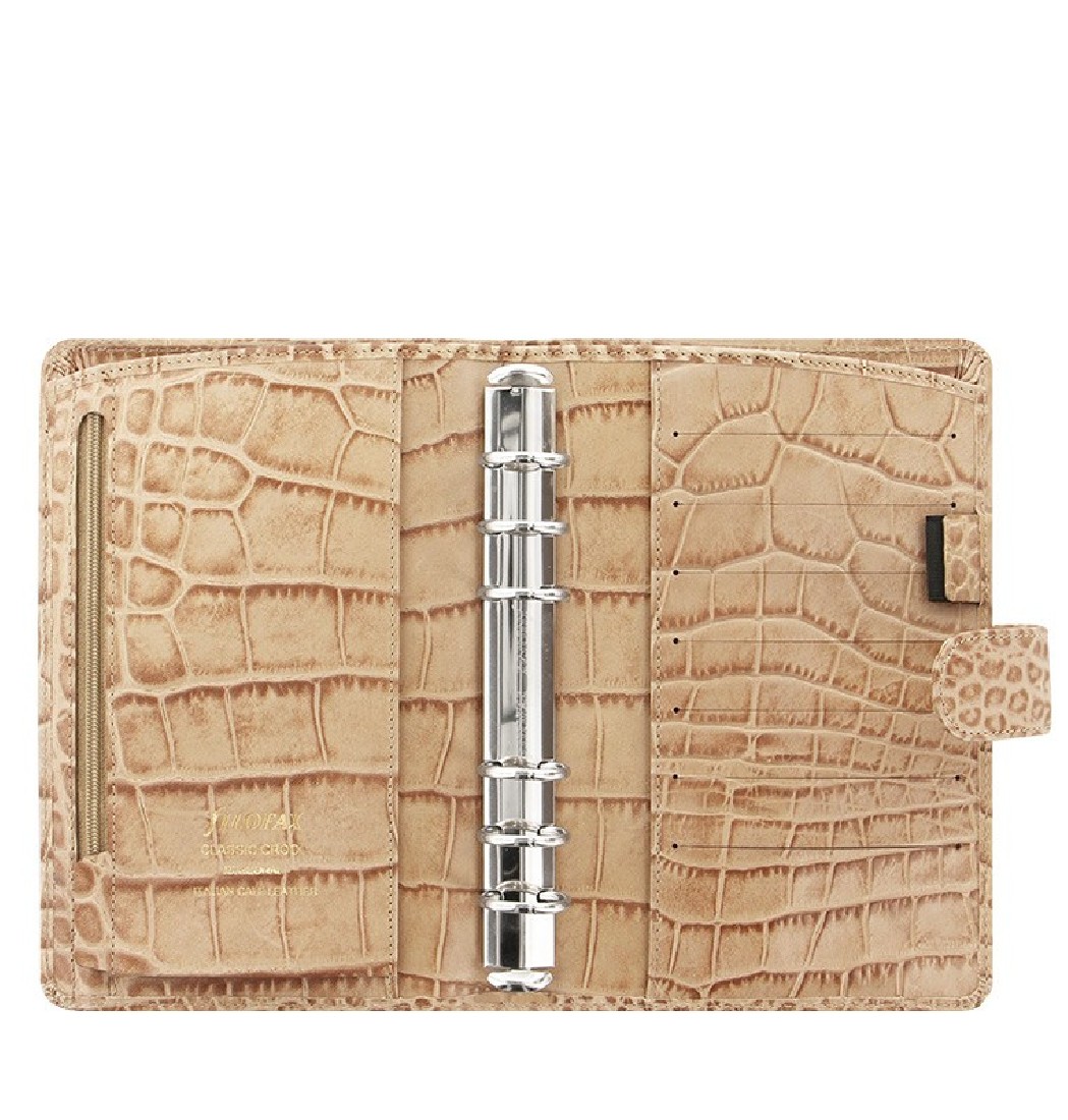 Filofax Organizer Leather Personal Crocodile Fawn 026012