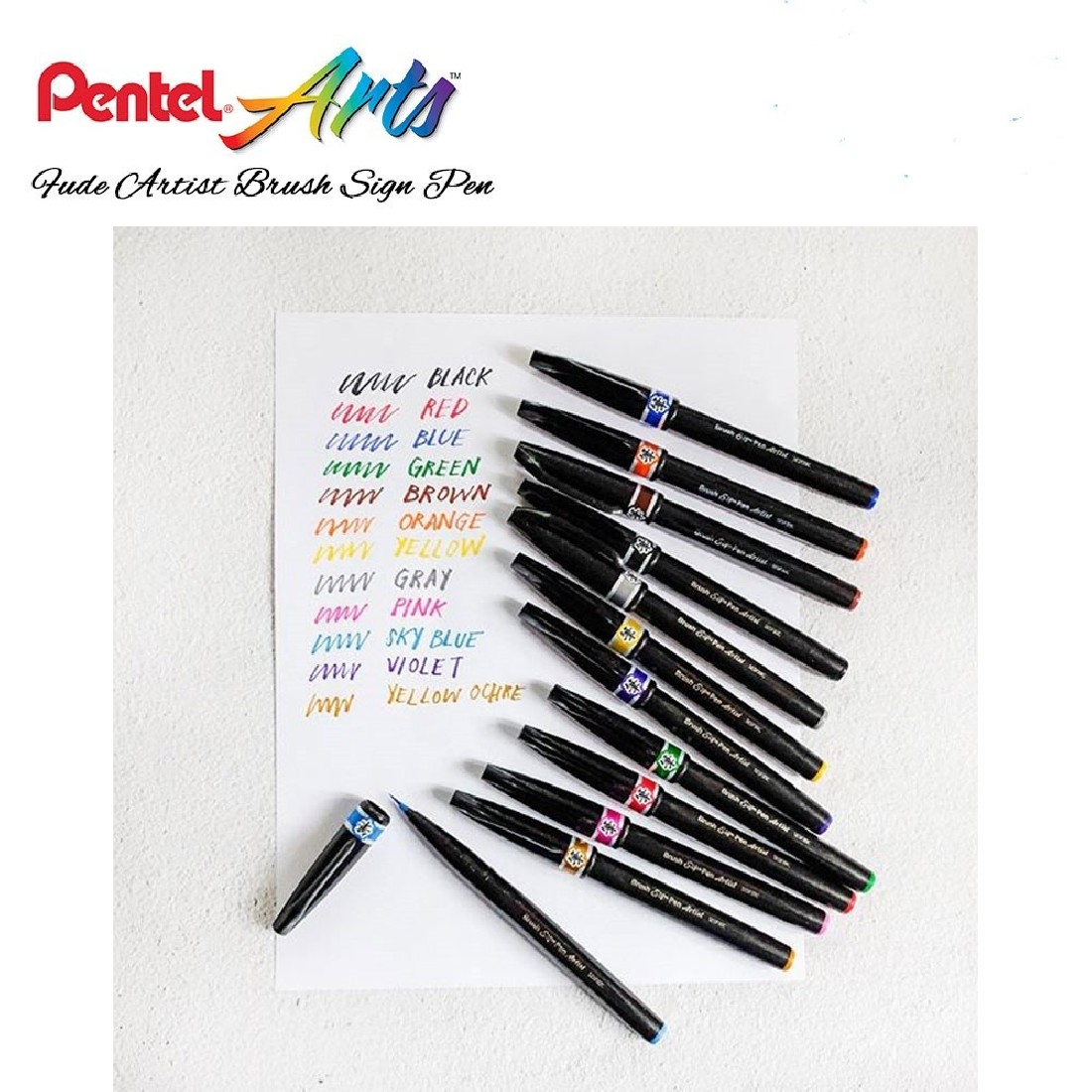 Pentel Artist Brush Sign Pen ultra fine- Red