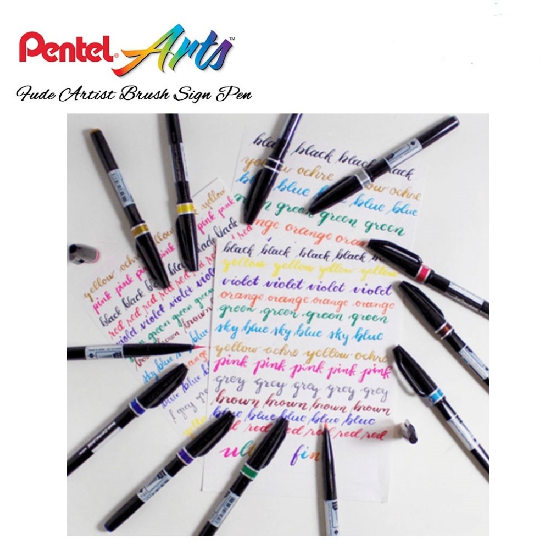 Pentel Artist Brush Sign Pen ultra fine- Red