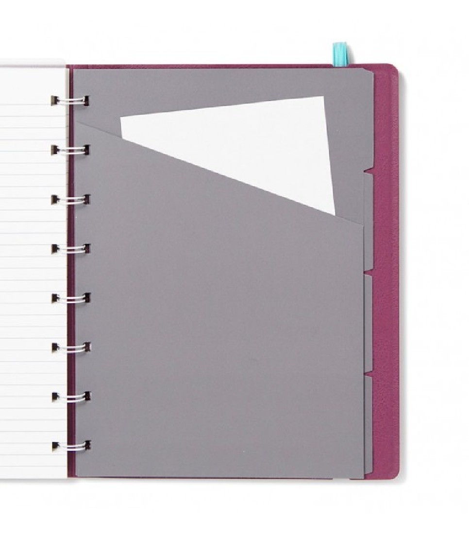 Filofax Notebook Refillable Ruled A5 Neutrals Plum, 179524