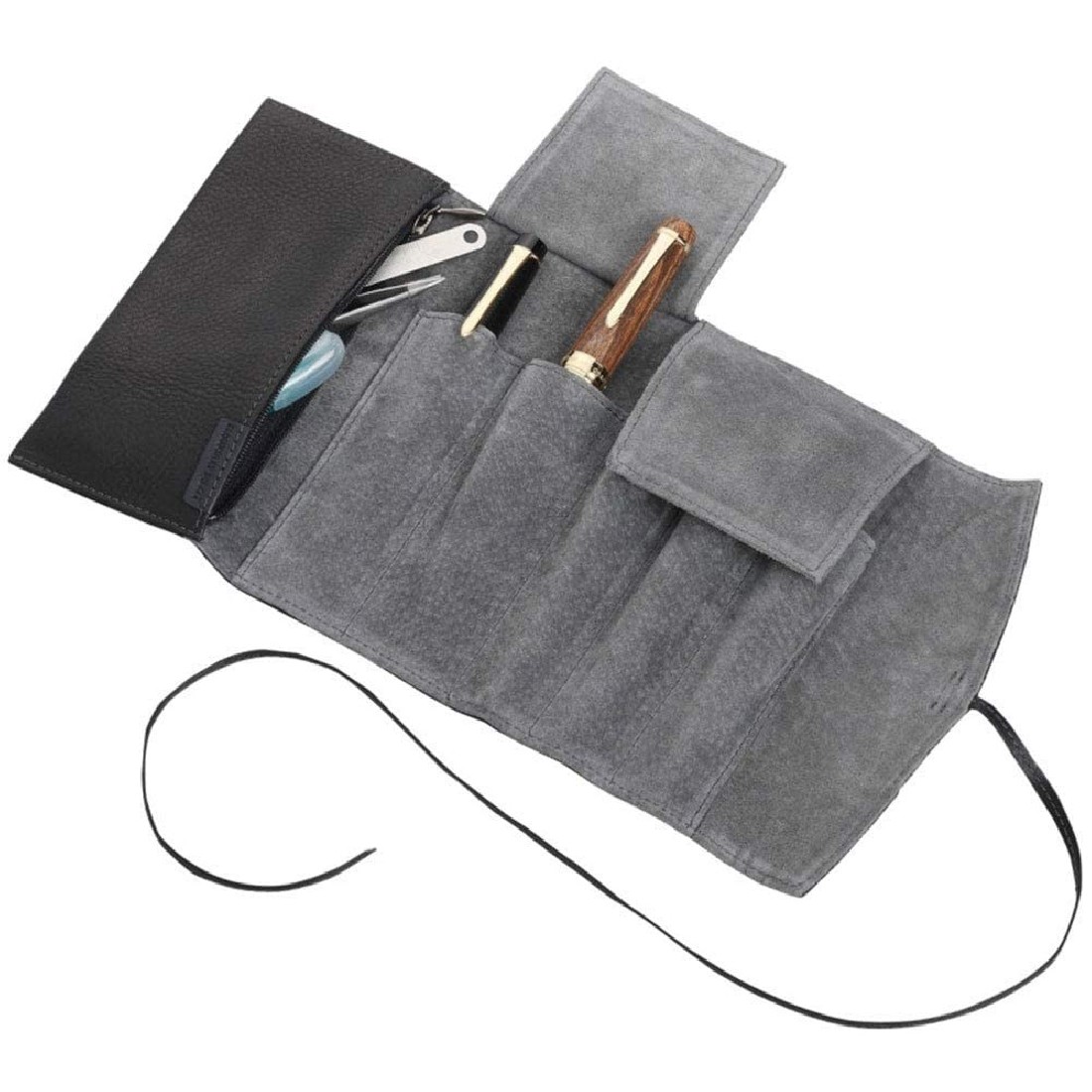 Pilot Pensemble Black Roller Zipper Pencil Case  PSRF5-01-B