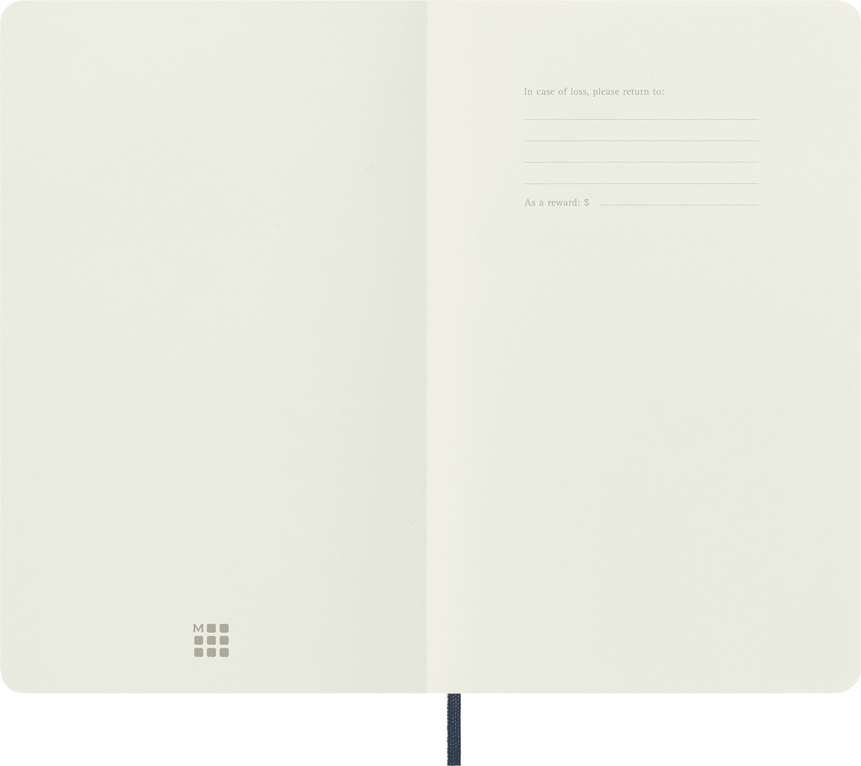 Notebook Large 13x21 Squared Sapphire Blue Soft Cover, Moleskine
