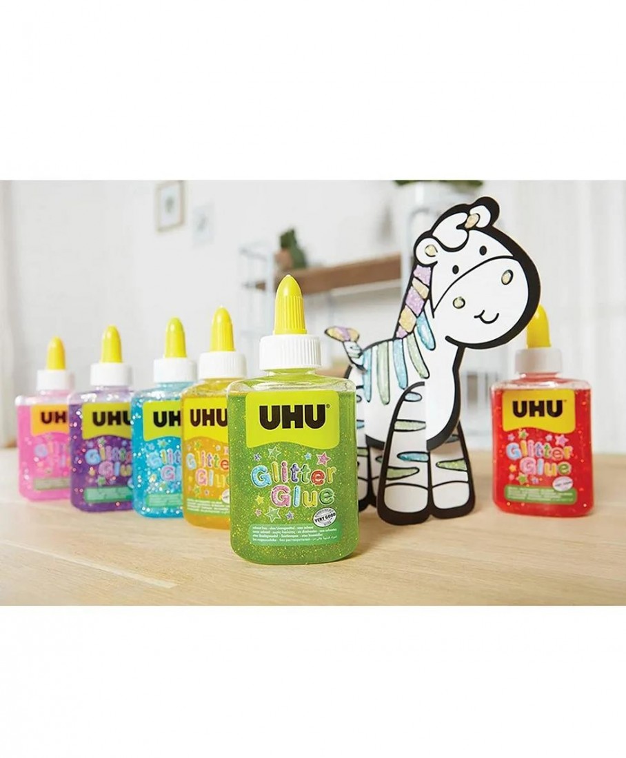UHU Χρυσοκόλλα Glitter Glue 177ml (Χρυσό)