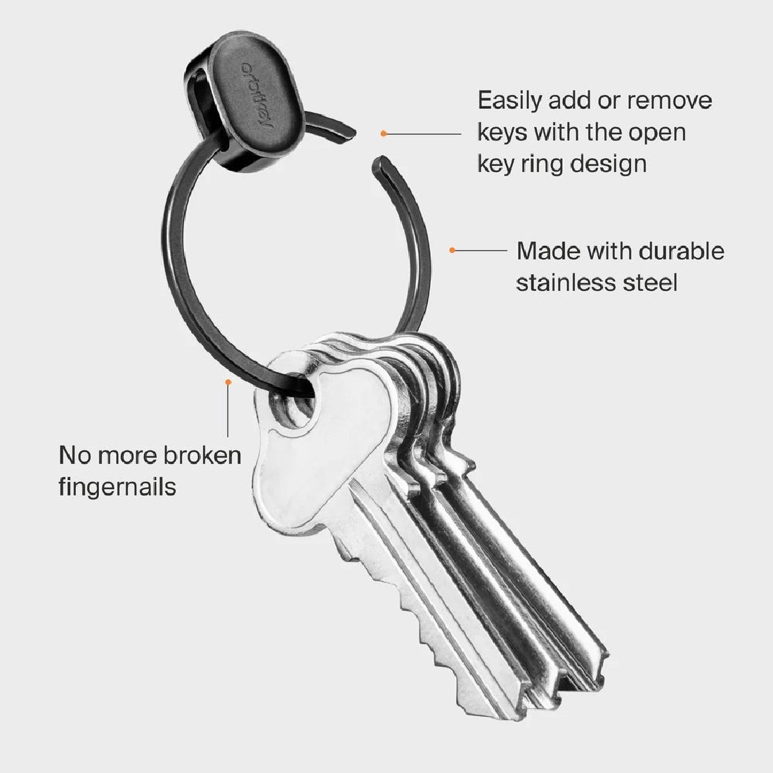 Orbitkey Ring v2 Silver PRN2-SLV-102