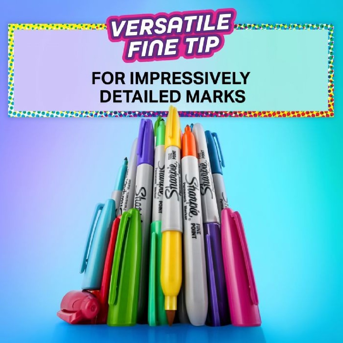 Permanent marker Sharpie Fine Blister Glam pop 5 colours