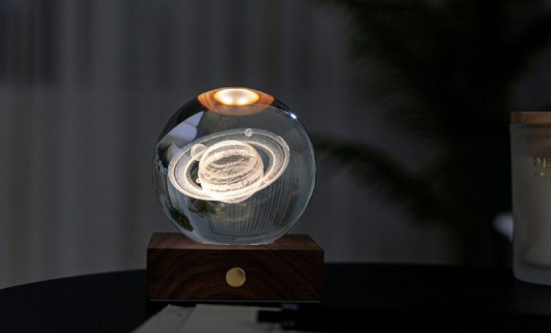 Gingko Amber Crystal Light 3D Saturn G025CY