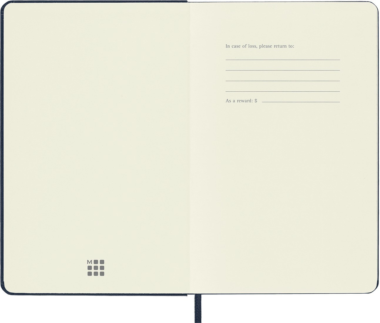 Moleskine notebook medium 12x18 ruled sapphire blue hard cover