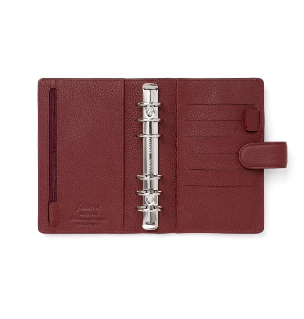 Filofax leather organiser Finsbury Scarlet Red 022395
