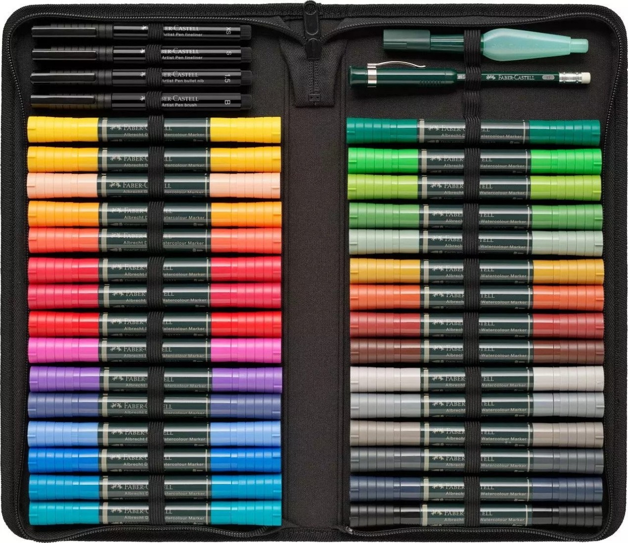 Faber Castell Albrecht Dürer Watercolour Marker, zipper- wallet of 30 160301