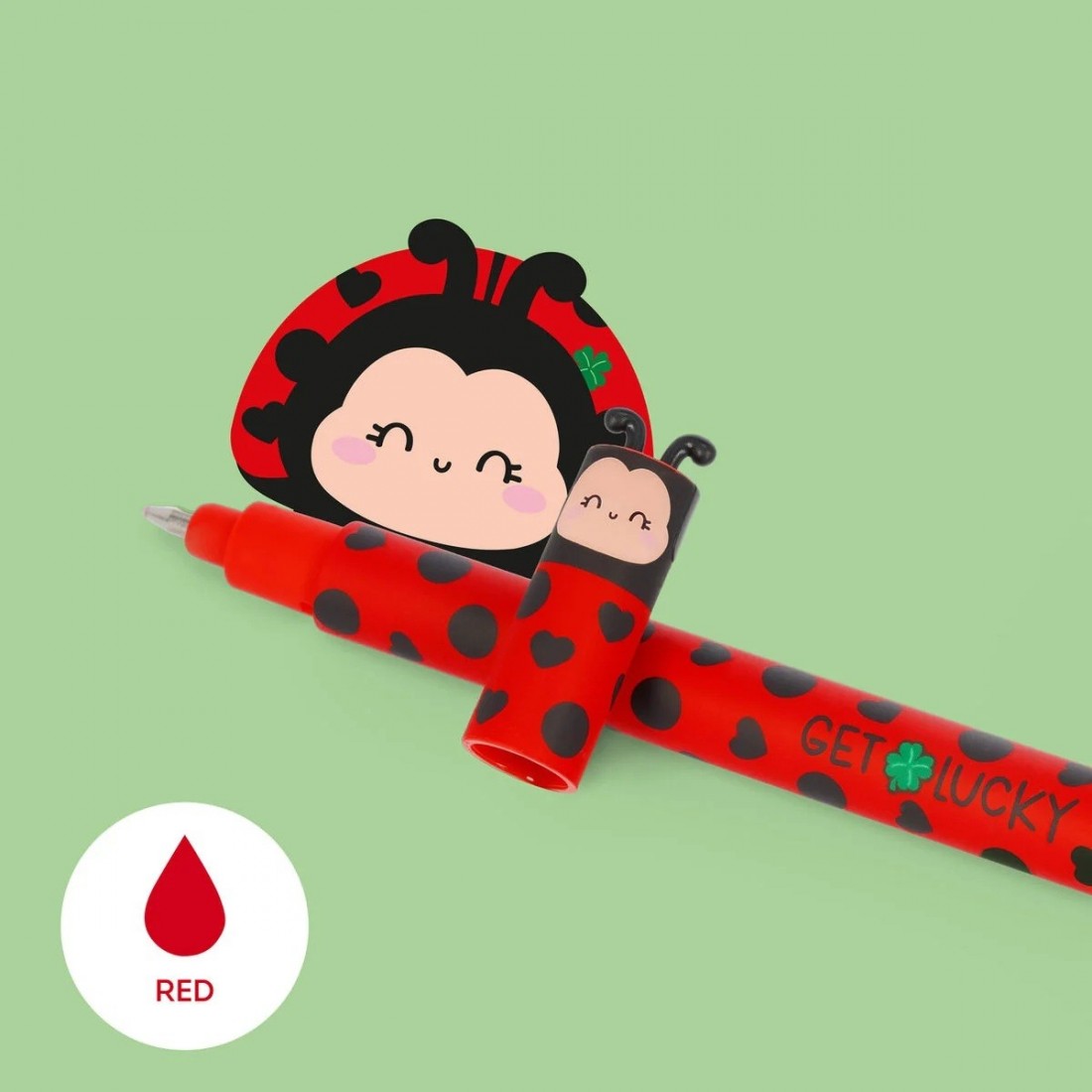 Στυλό που σβήνει gel  Ladybug  κόκκινο μελάνι Legami