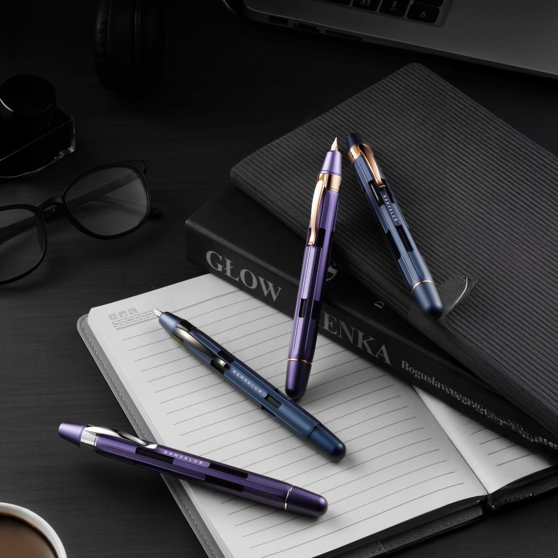 Nahvalur Eclipse Hepatizon Rose Gold Fountain Pen
