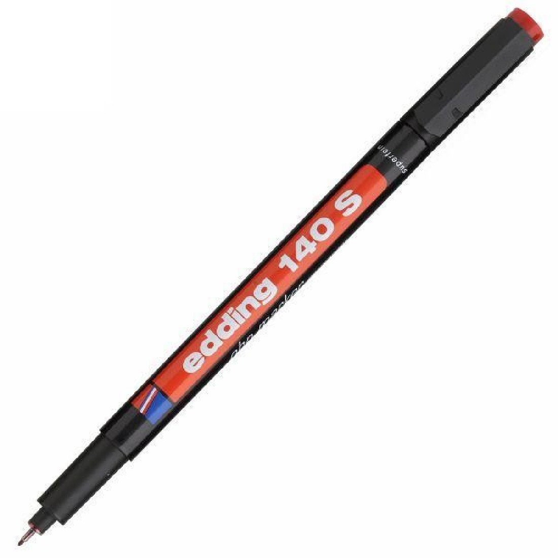 Μαρκαδόρος Ανεξίτηλος Λεπτής Γραφής 0.3mm 140S/2 Red Edding
