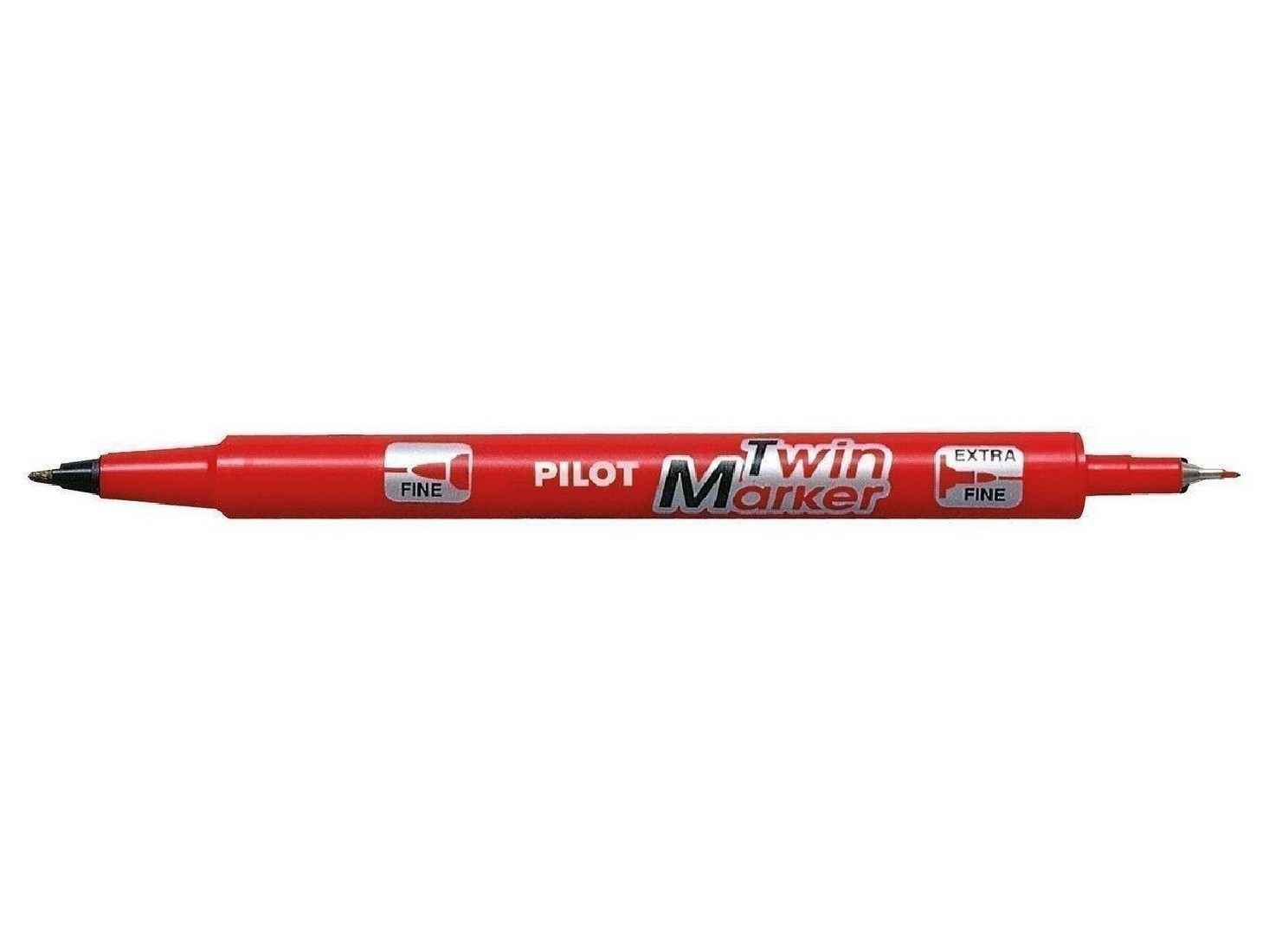 Μαρκαδόρος Twin Marker Ανεξίτηλος Red Pilot