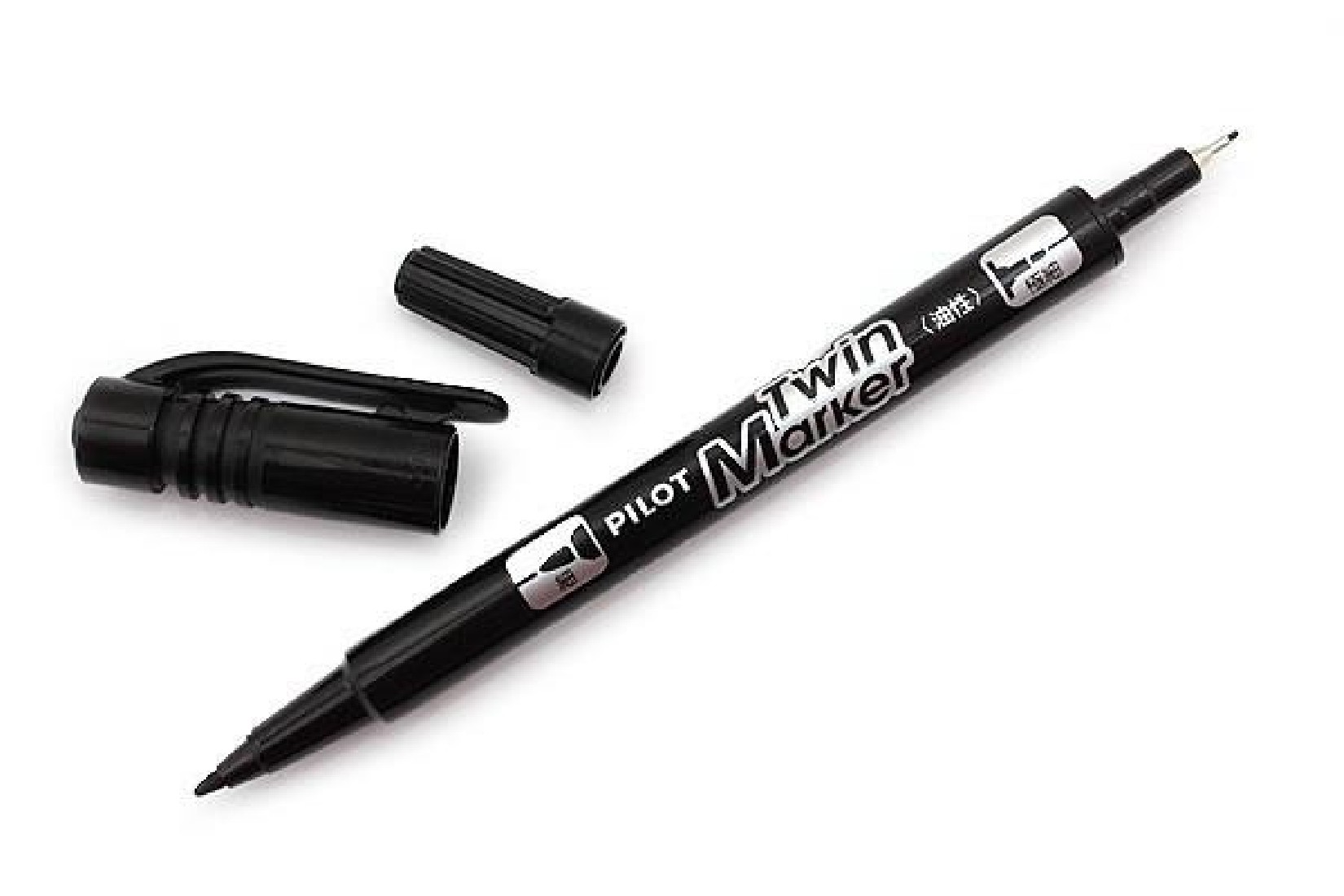 Μαρκαδόρος Ανεξίτηλος Marker Twin Black Pilot