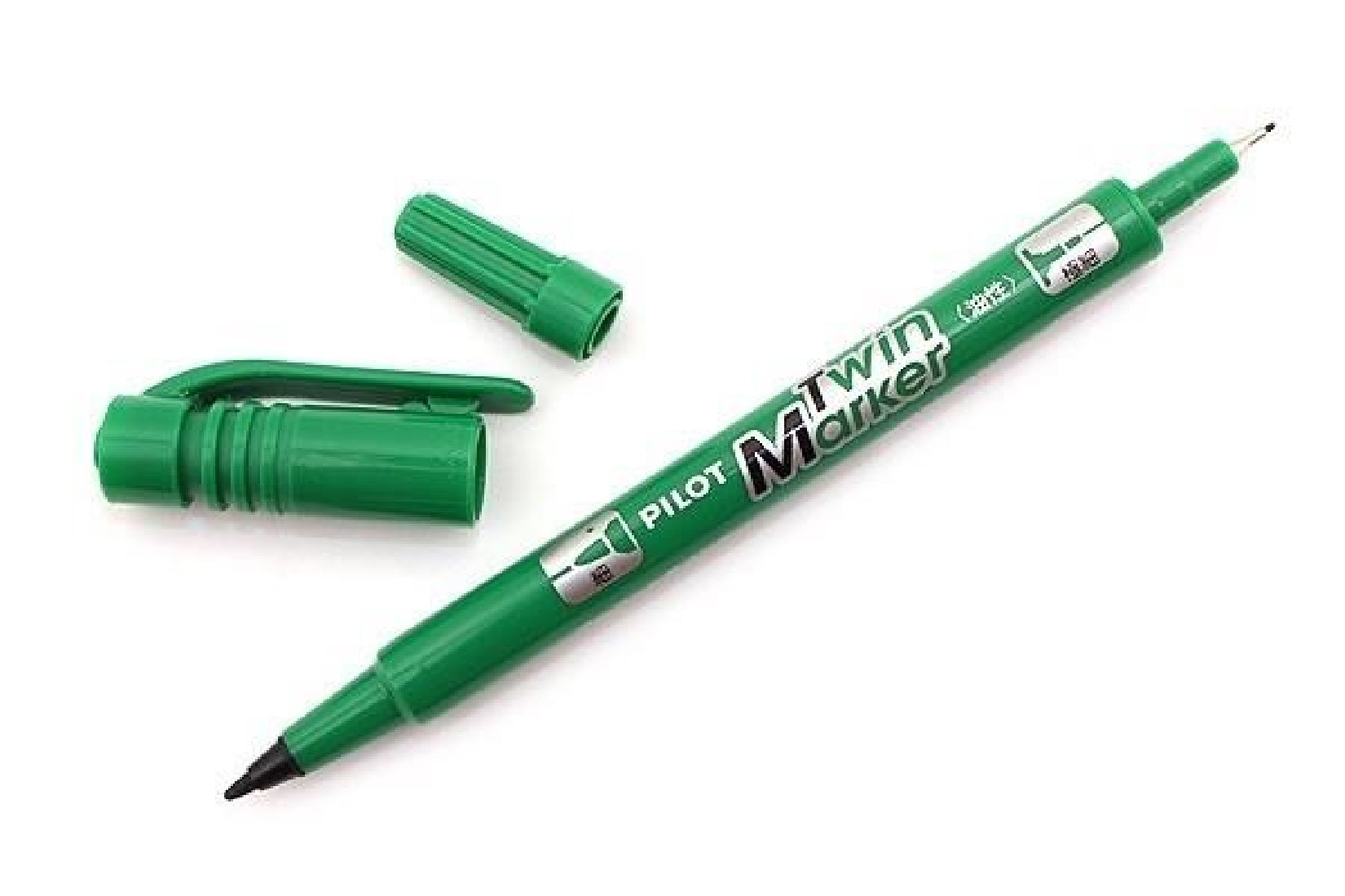 Μαρκαδόρος Twin Marker Ανεξίτηλος Green Pilot