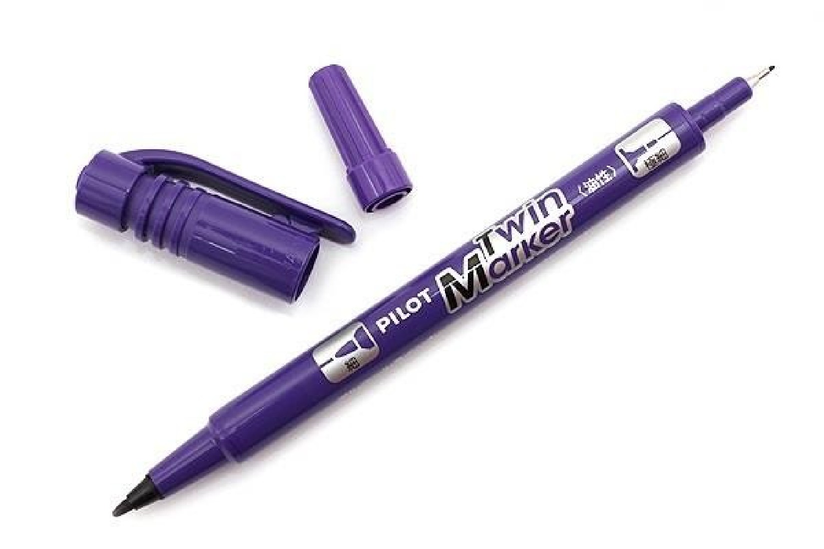 Μαρκαδόρος Twin Marker Ανεξίτηλος Μωβ Pilot