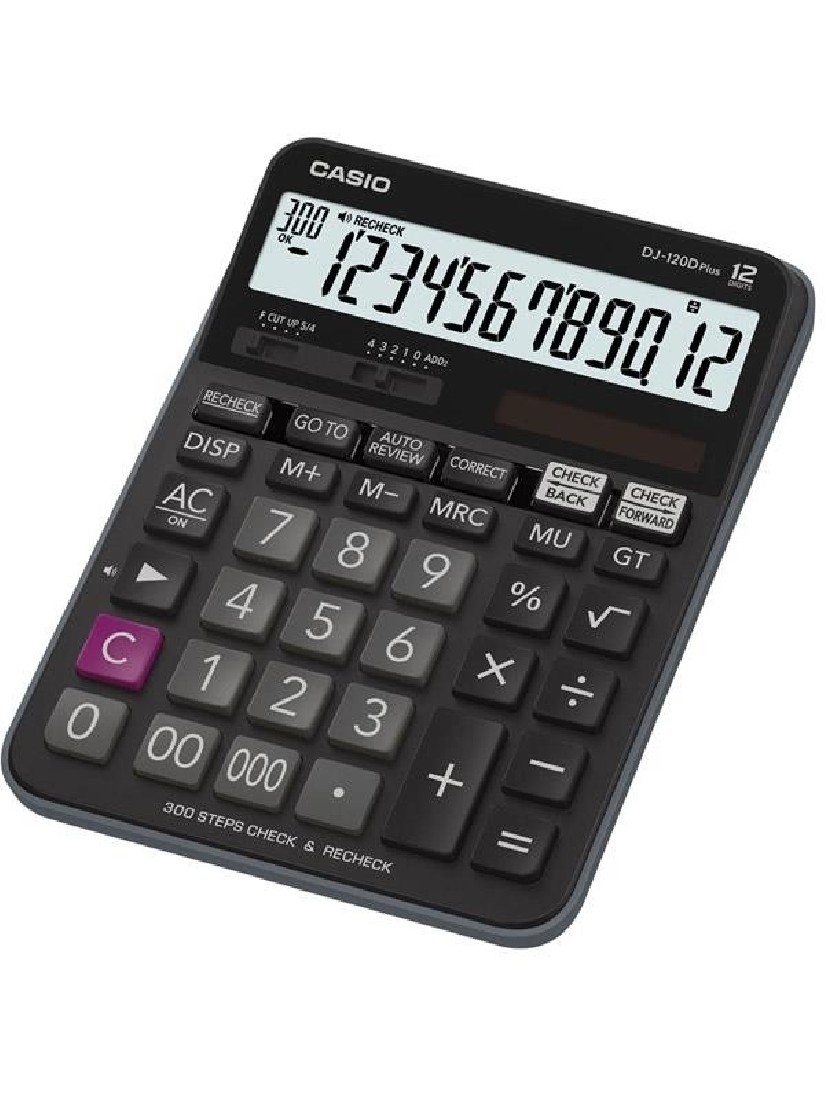 Αριθμομηχανή Επιτραπέζια Check & Correct Black DJ-120DPlus Casio