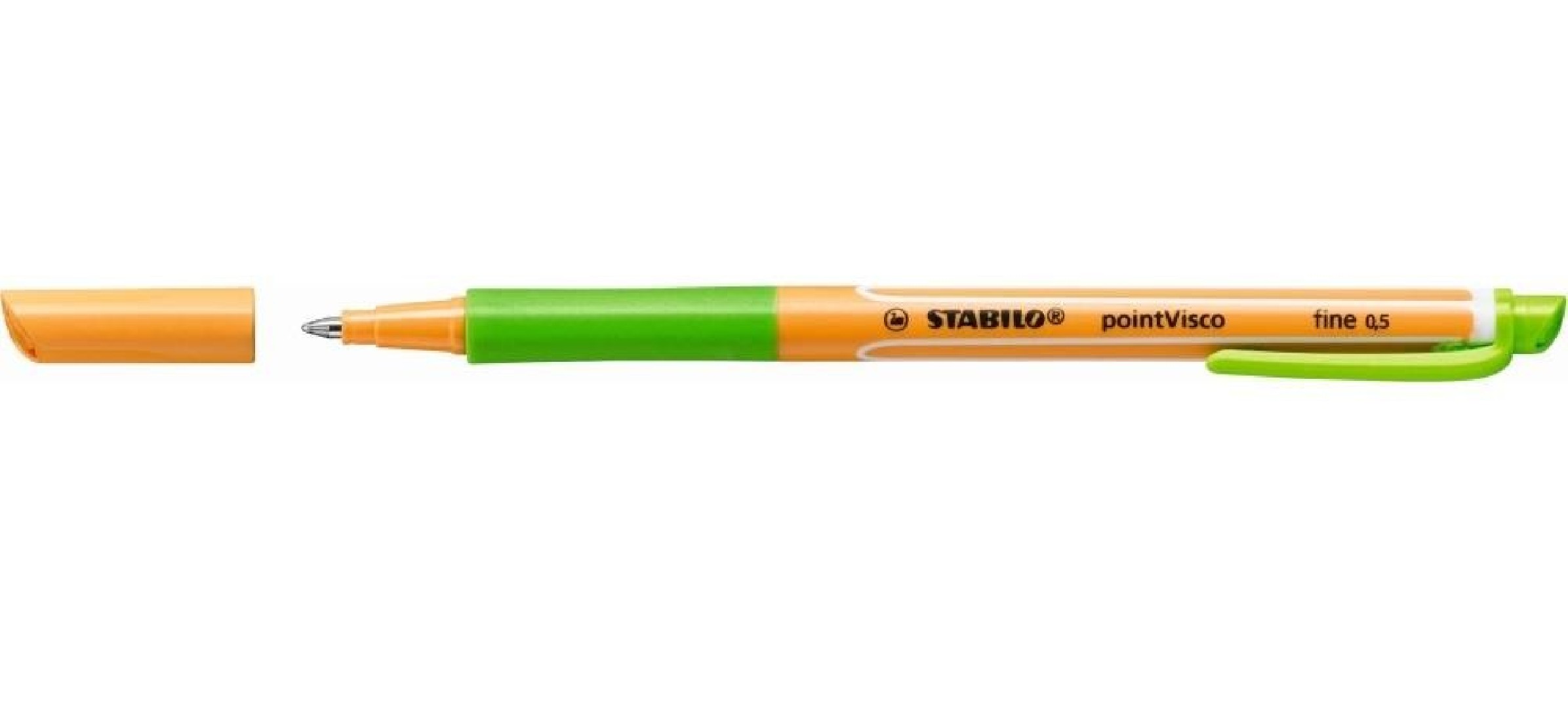 Stabilo Στυλό Rollerball Pointvisco 0.5mm Light Green με καπάκι