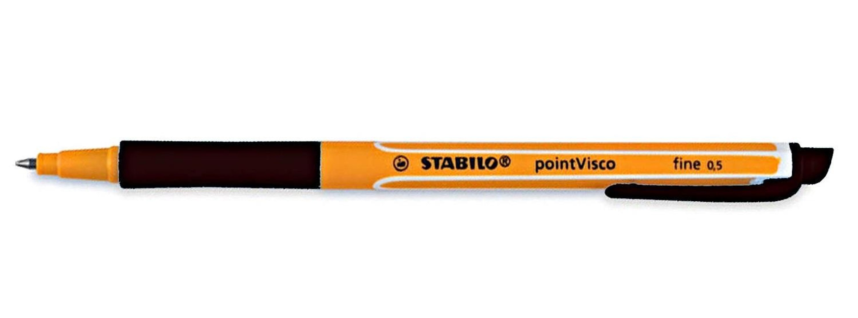 Stabilo Στυλό Rollerball Pointvisco 0.5mm Μαύρο με καπάκι