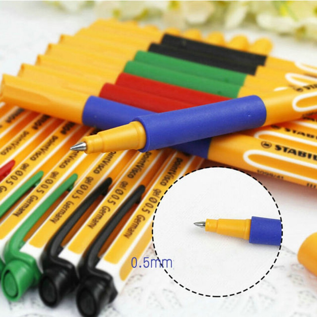 Stabilo Στυλό Rollerball Pointvisco 0.5mm Μαύρο με καπάκι