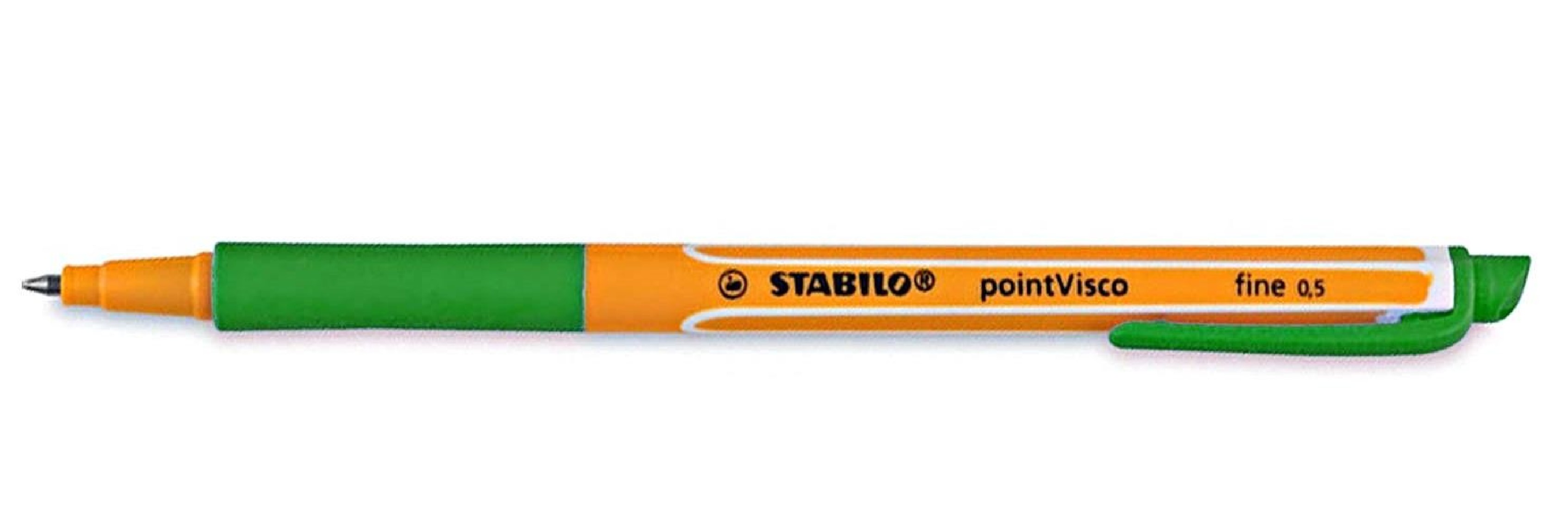 Stabilo Στυλό Rollerball Pointvisco 0.5mm Πράσινο με καπάκι