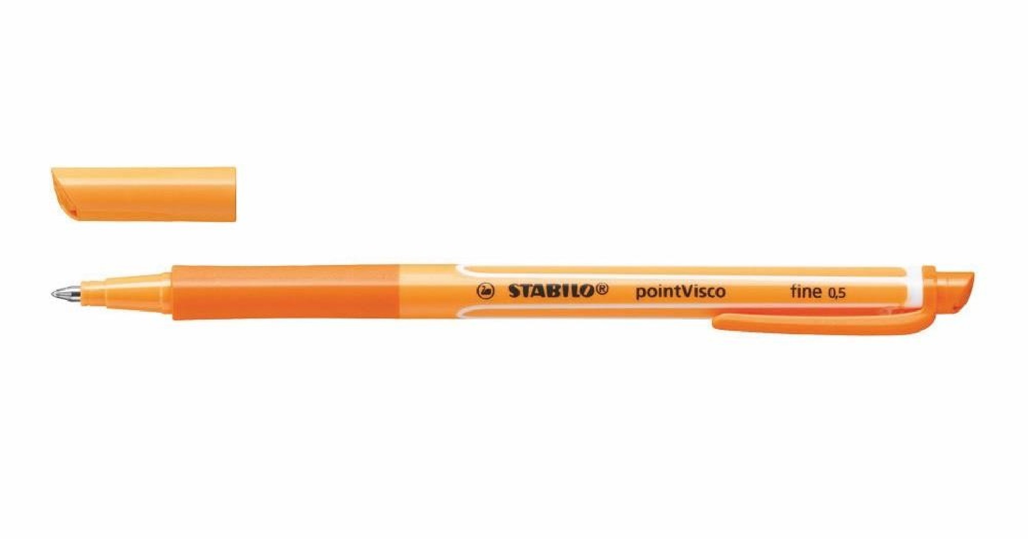 Stabilo Στυλό Rollerball Pointvisco 0.5mm Πορτοκαλί με καπάκι
