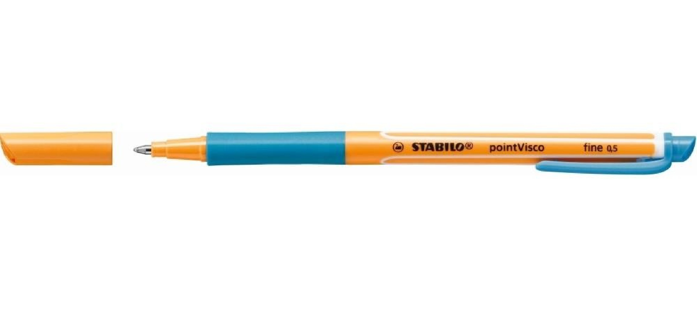 Stabilo Στυλό Rollerball Pointvisco 0.5mm Light Blue με καπάκι