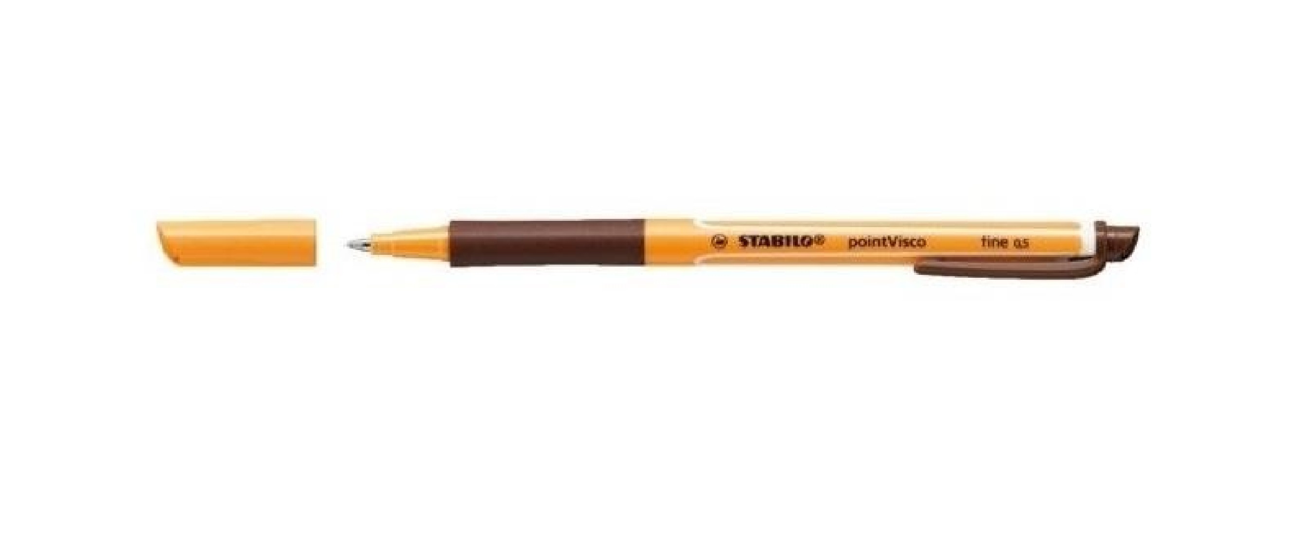 Stabilo Στυλό Rollerball Pointvisco 0.5mm Καφέ με καπάκι