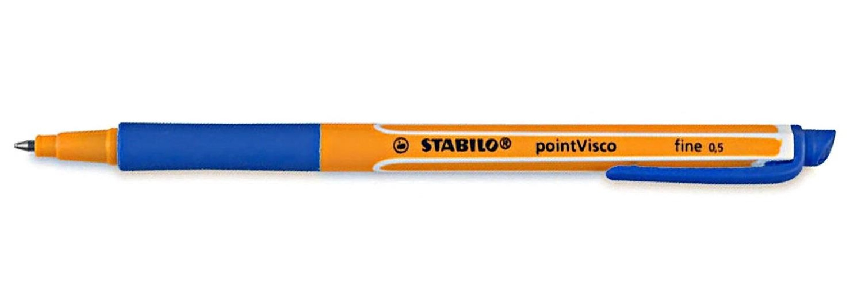 Stabilo Στυλό Rollerball Pointvisco 0.5mm Μπλέ με καπάκι