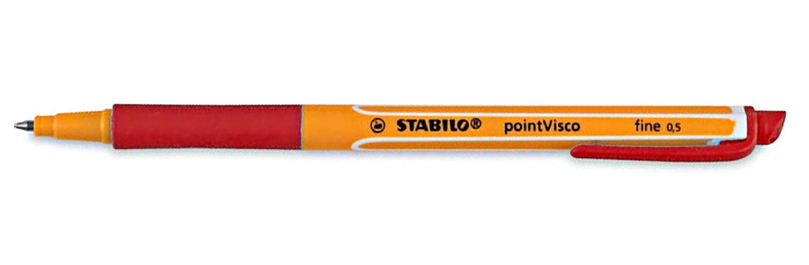 Stabilo Στυλό Rollerball Pointvisco 0.5mm Κόκκινο με καπάκι