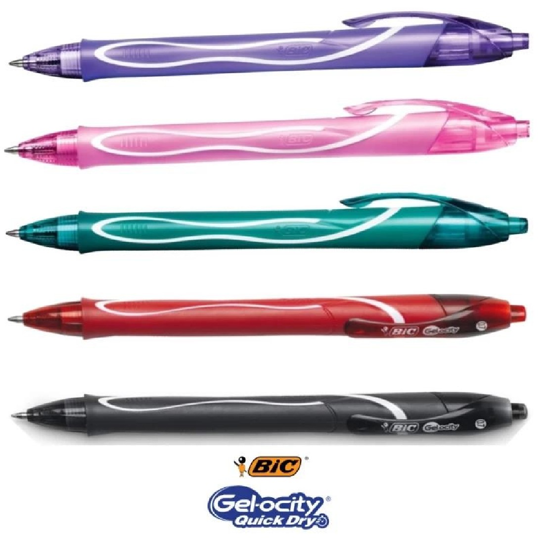 Στυλό Gelo Quick Dry Ροζ 0,7mm BIC