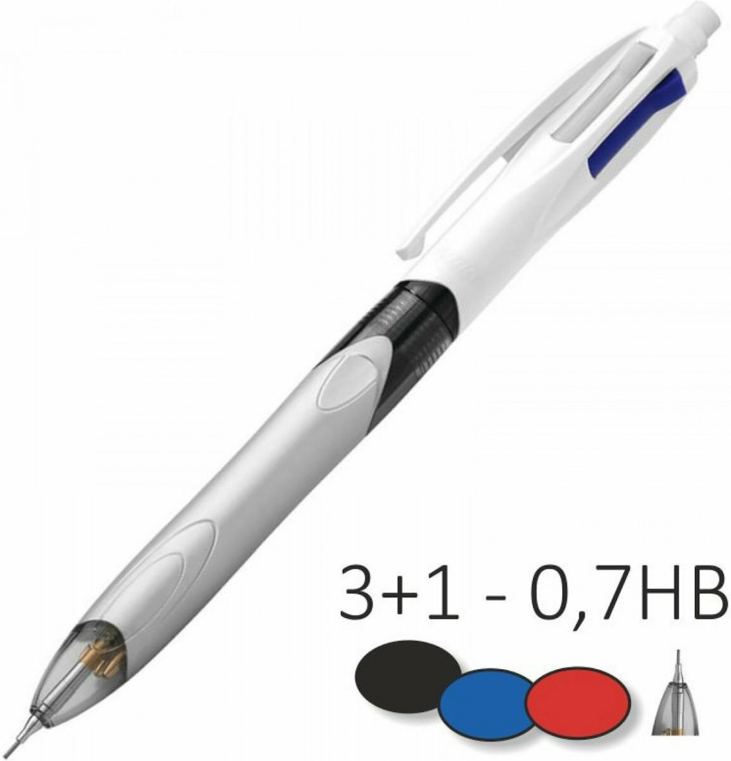 Στυλό 3 Χρωμάτων + Μηχανικό Μολύβι 0.7mm BIC.