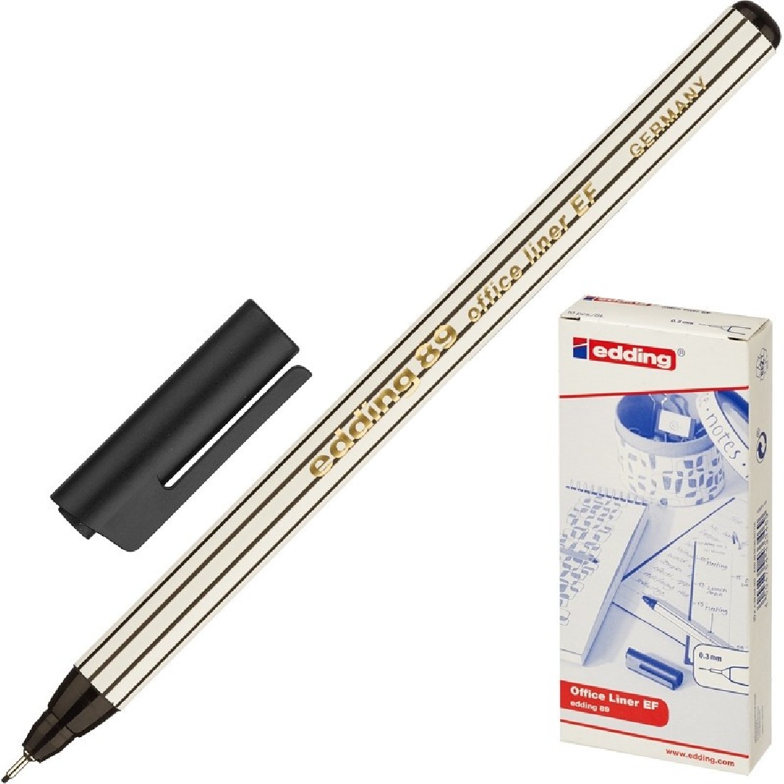 Μαρκαδόρος Ψιλής Γραφής 0,3mm 89/1 Black Edding