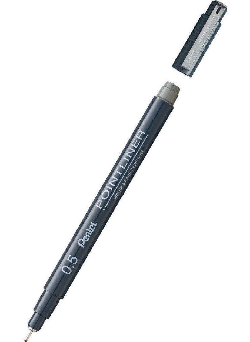 Pentel Pointliner Pen S20P Grey