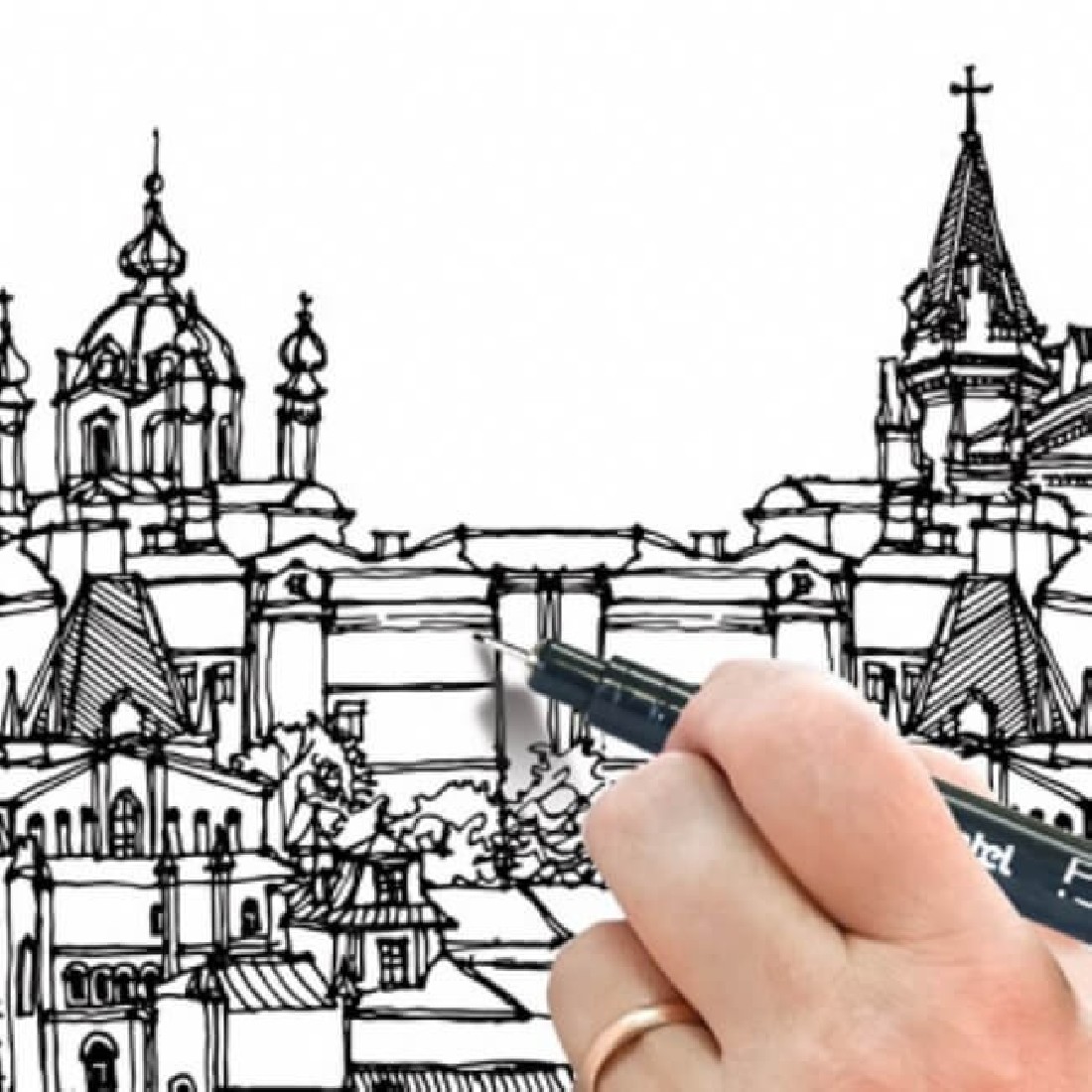Pentel Pointliner Pen S20P Grey