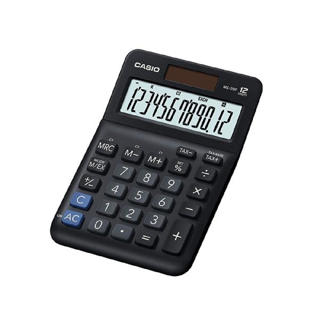 Αριθμομηχανή Επιτραπέζια Tax & Exchange Black MS-20F Casio
