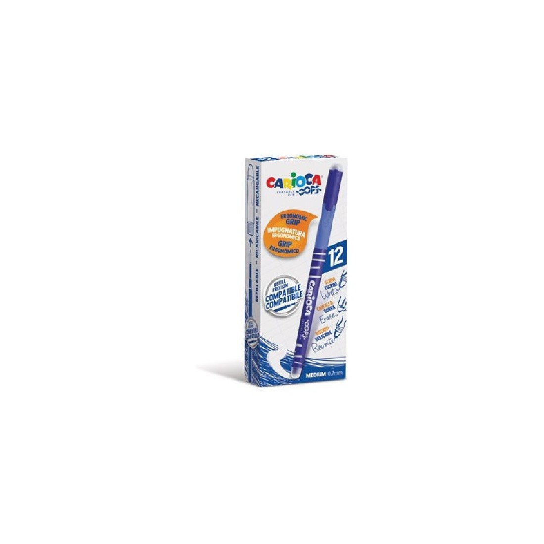 Στυλό Oops Erasable 43040 Μπλε 0.7mm που σβήνει Carioca,