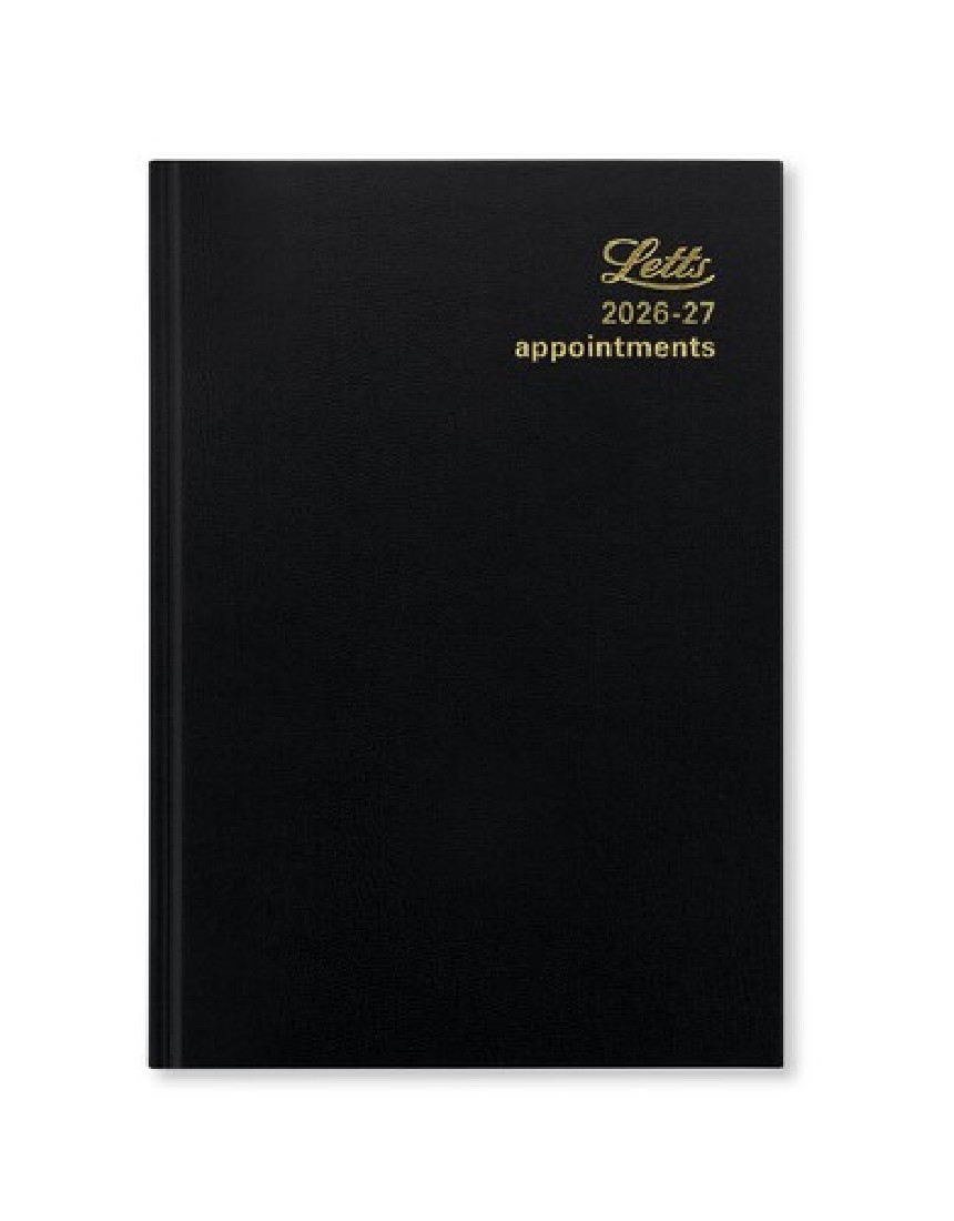 Academic 2026-2027 Standart Black A5 Daily 27-TA1XKB Letts