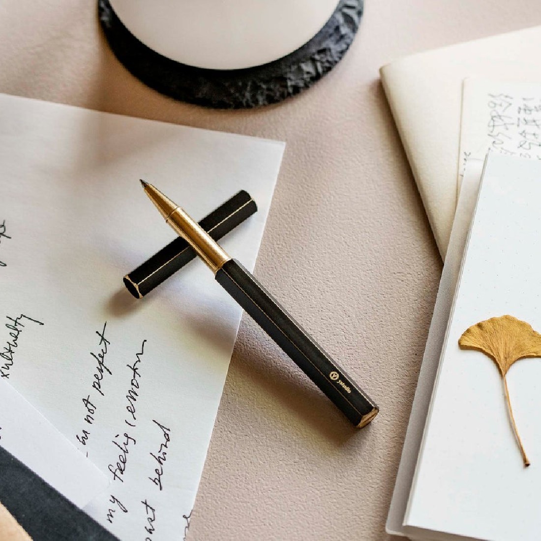 YSTUDIO black brass classic revolve rollerball
