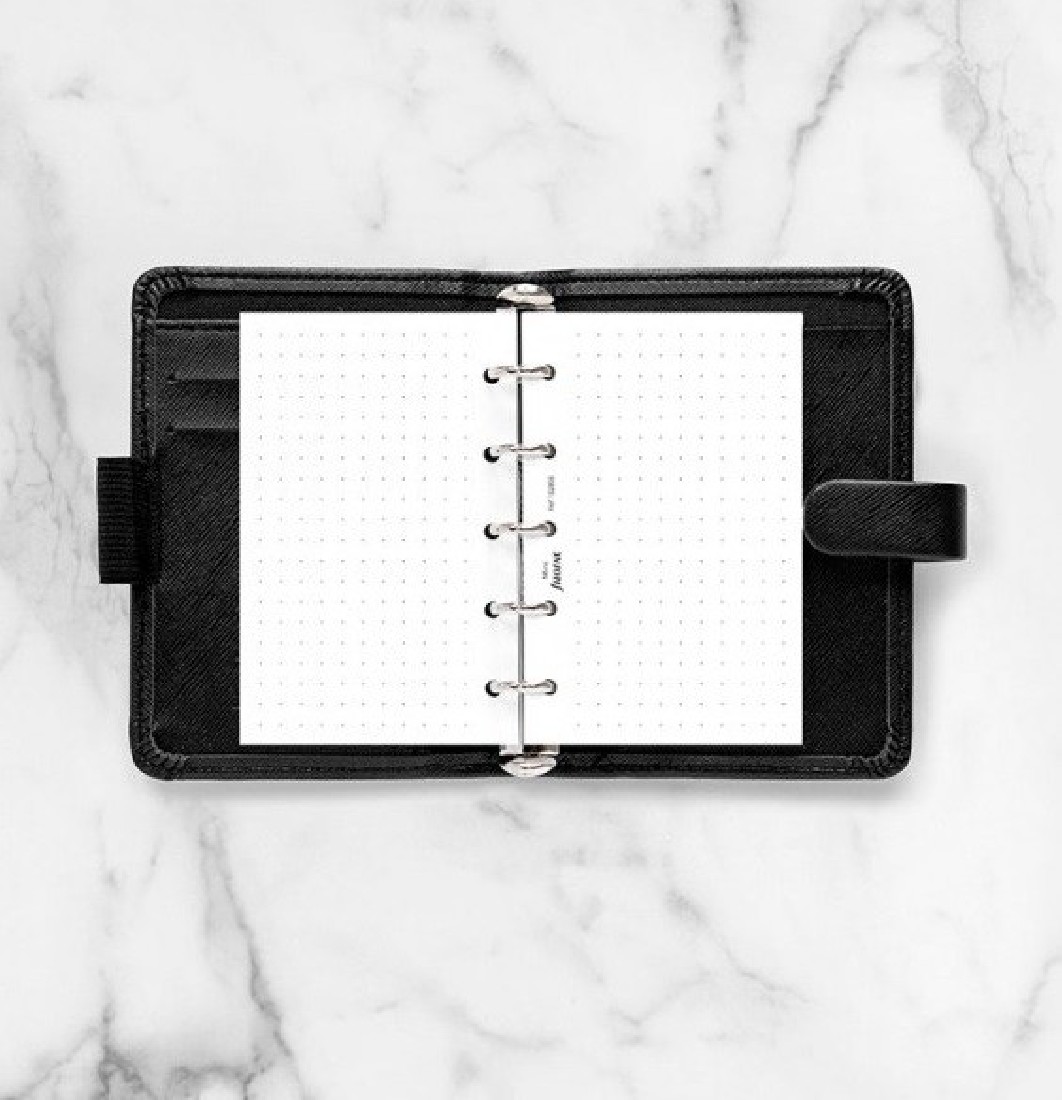 REFILL MINI WHITE DOTTED NOTEPAPER 132855 FILOFAX FX