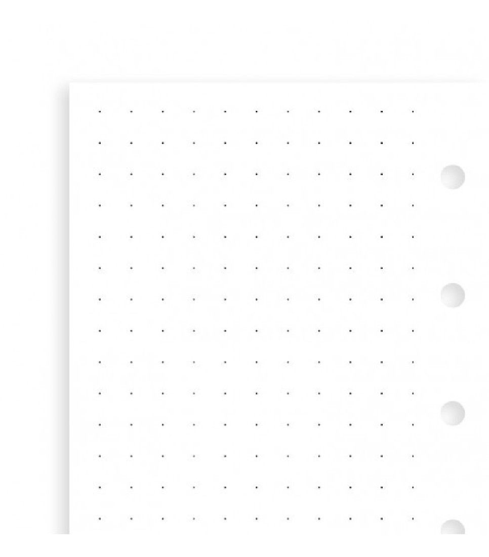 REFILL MINI WHITE DOTTED NOTEPAPER 132855 FILOFAX FX