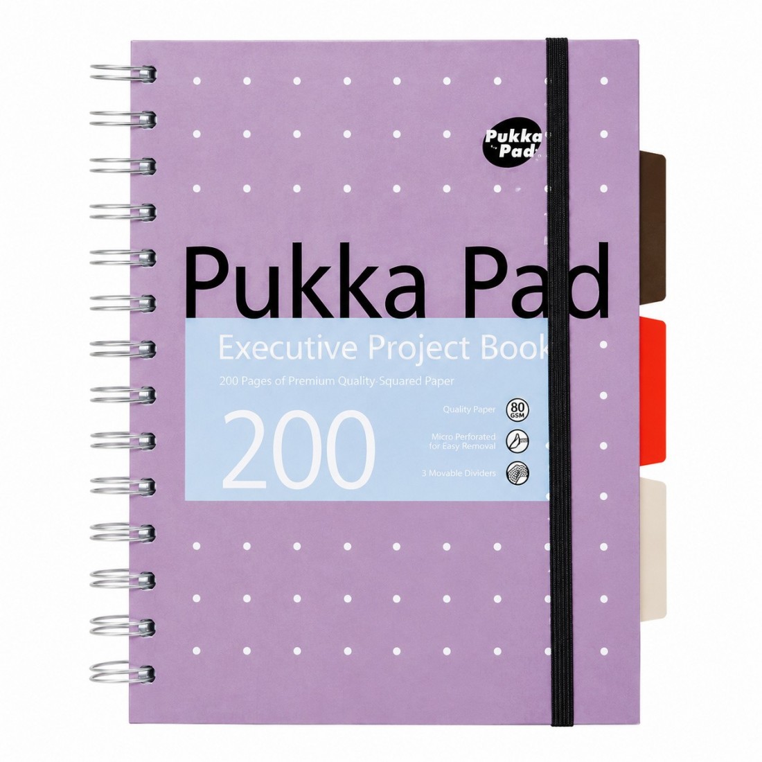 Pukka Pad τετράδιο Σπιράλ Α5 με 3 Διαχωριστικά . 200 φύλλα με γραμμές, perforated 6336-ΜΕΤ