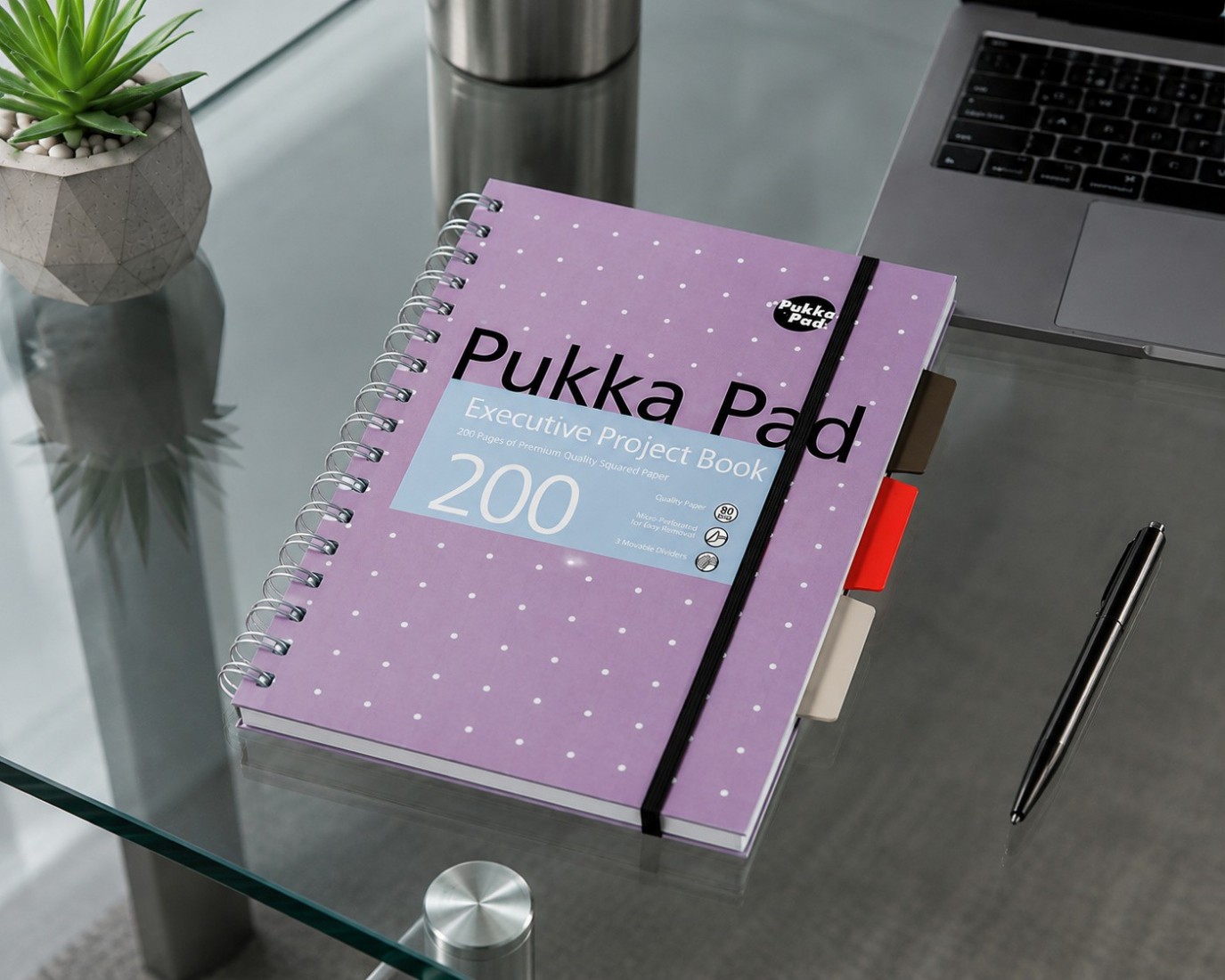 Pukka Pad τετράδιο Σπιράλ Α5 με 3 Διαχωριστικά . 200 φύλλα με γραμμές, perforated 6336-ΜΕΤ