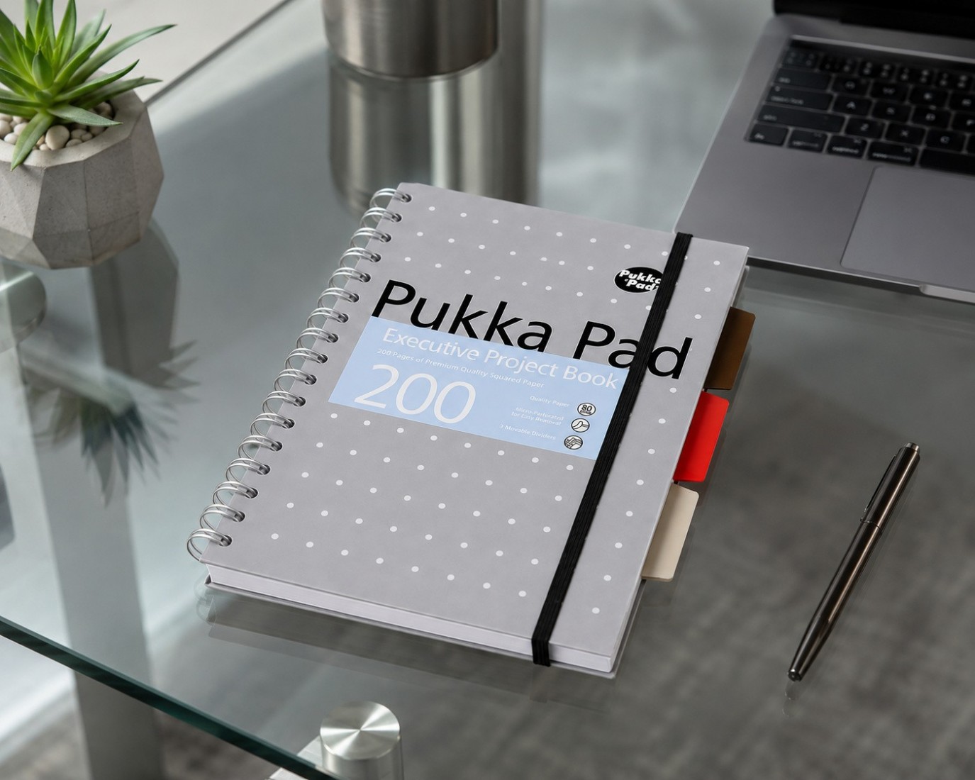 Pukka Pad τετράδιο Σπιράλ Α5 με 3 Διαχωριστικά . 200 φύλλα με γραμμές, perforated 6336-ΜΕΤ