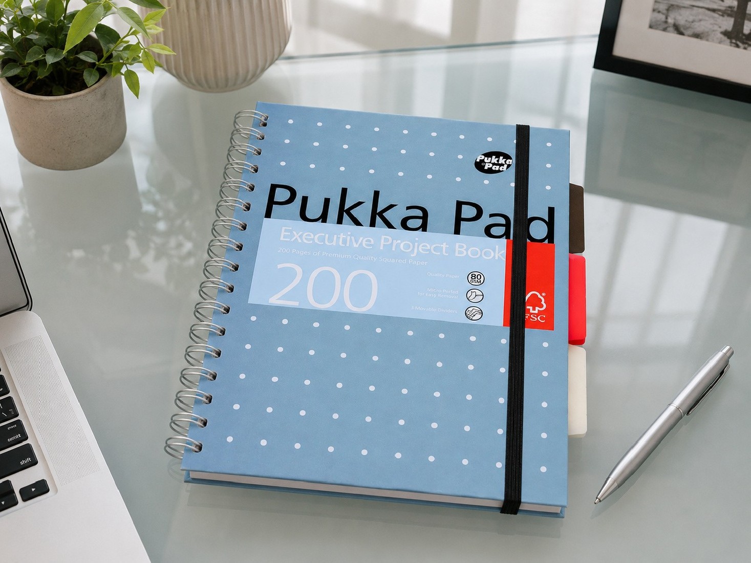 Pukka Pad τετράδιο Σπιράλ Α5 με 3 Διαχωριστικά . 200 φύλλα με γραμμές, perforated 6336-ΜΕΤ