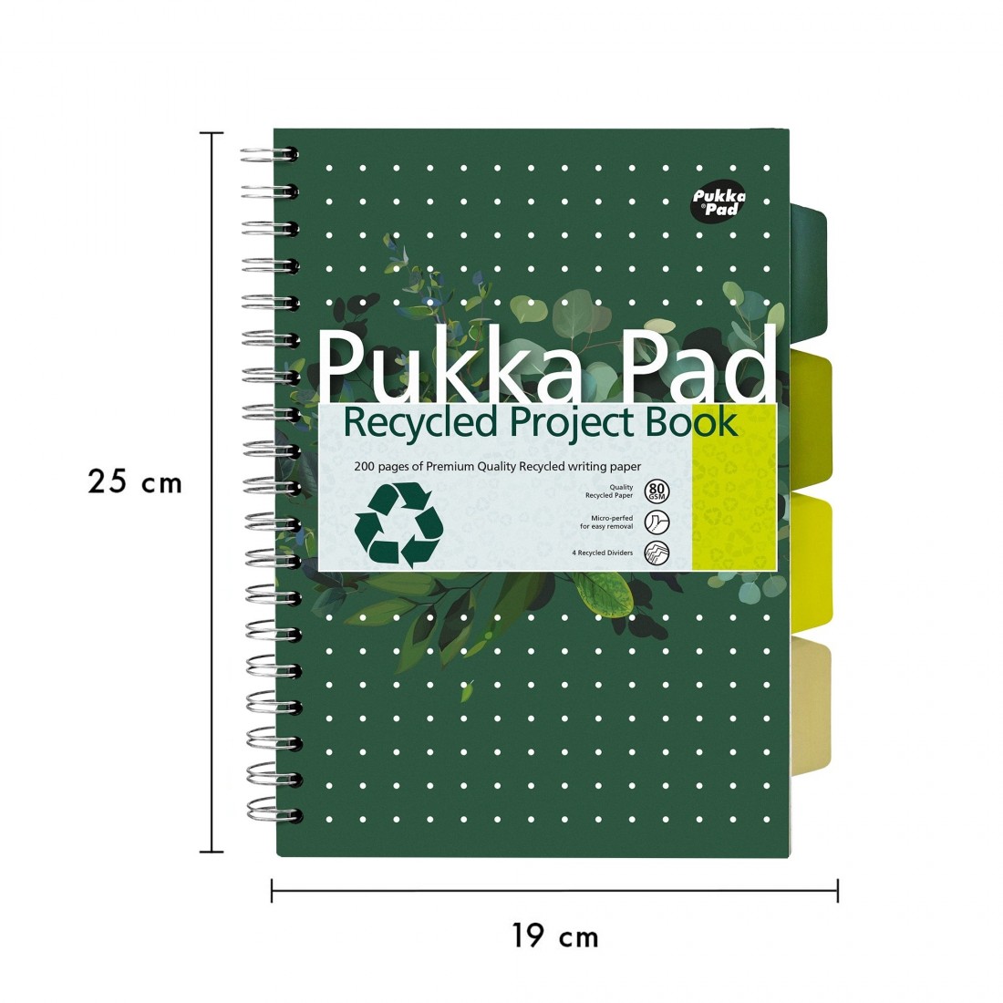 Pukka pad notebook 4 θεμάτων, πράσινο, 200 σελίδες, Β5 17χ25εκ. 6052-REC