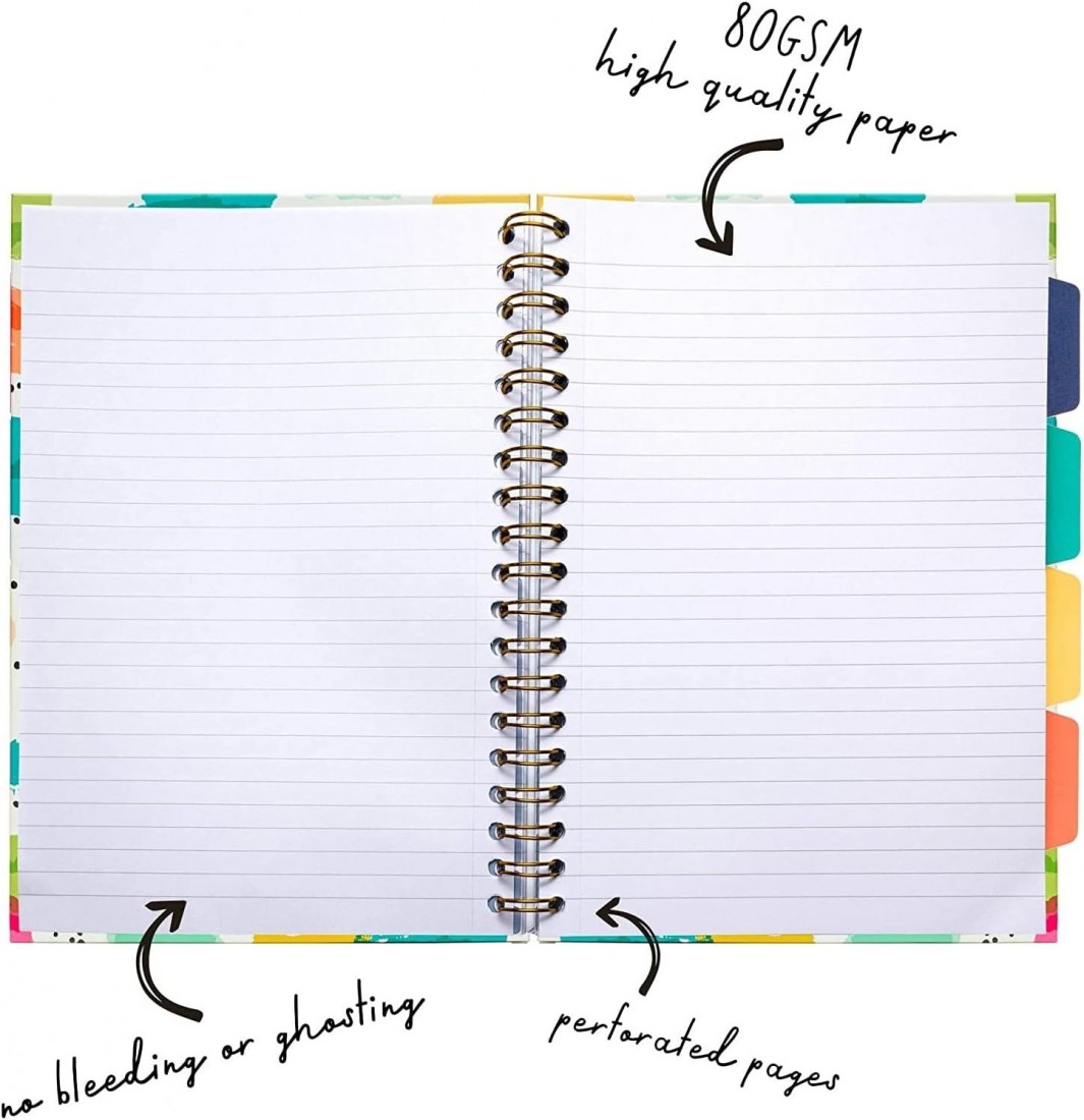 Pukka Pad notebook spiral A5 με 4 θέματα, ριγέ, Carpe Diem, 200 σελίδες, 9032(RW)